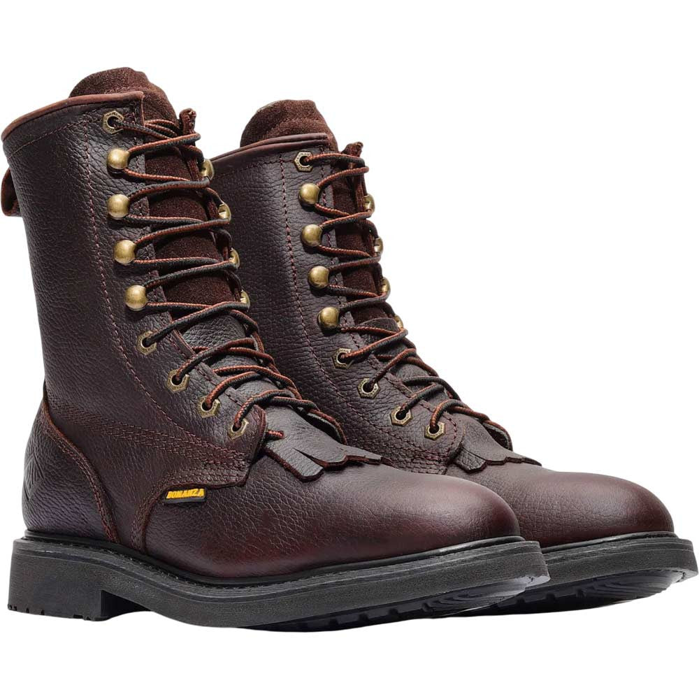 BONANZA Frontier Rancher Work Boots Dark Brown Soft Toe