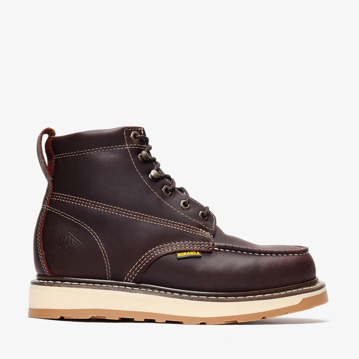 BONANZA FRONTIER DUAL  MOC TOE CRAZY Burgundy BOOT