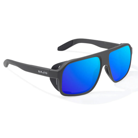 Bajío Cocho Black Polarized Sunglasses - Removable Folding Side Shields - XL Fit - Medium Wrap