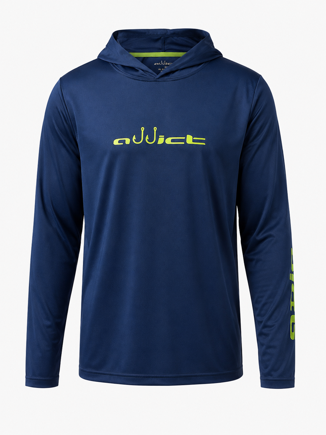 ADDICT HIGH PERFORMANCE OFFSHORE GEAR HOODED LONG SHIRT NAVY BLUE
