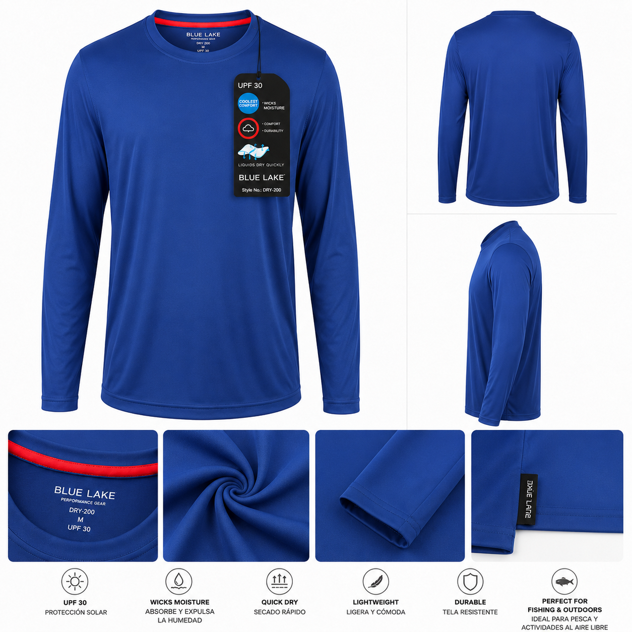 BLUE LAKE SLEEVE SHIRT NAVY BLUE