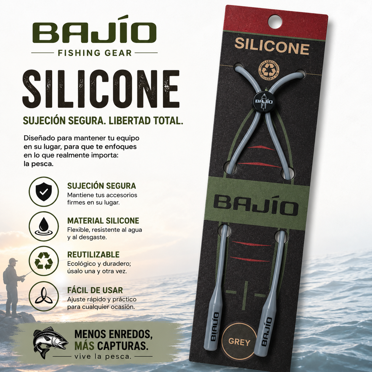 BAJIO SILICONE ACCESORIES LT GREY