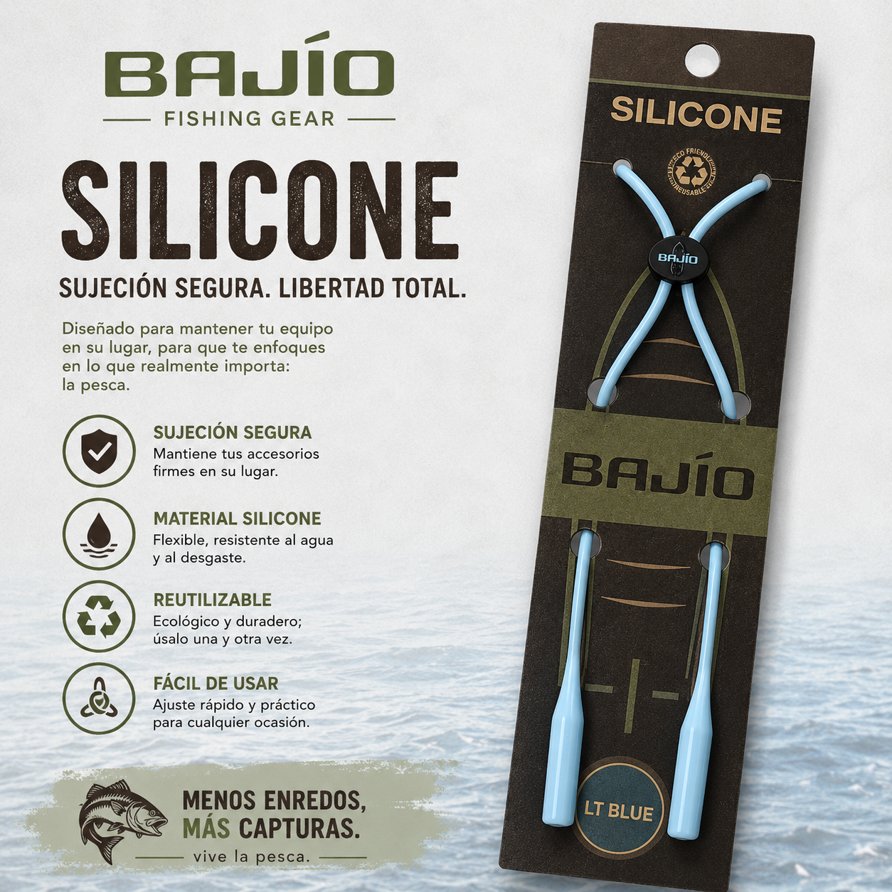 BAJIO SILICONE ACCESORIES LT BLUE